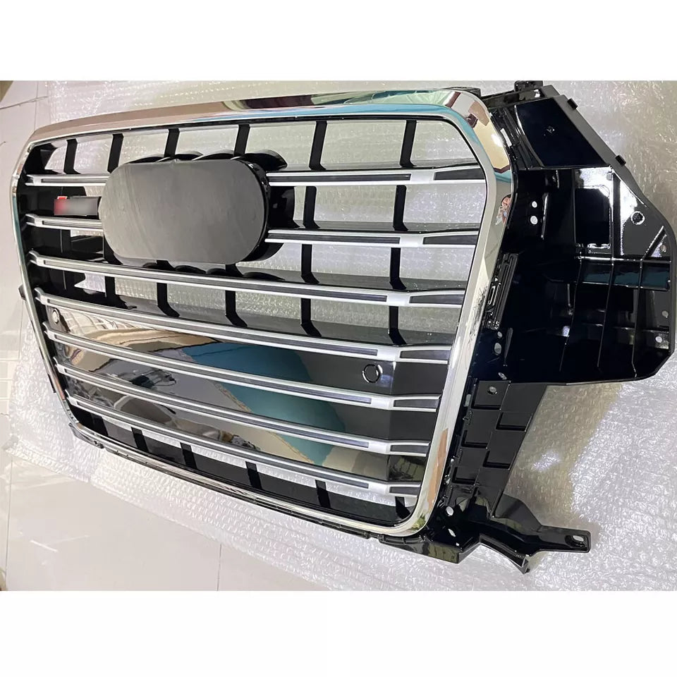 2015   Q3 glossy bumper grille
2013 Q3 front bumper grille chrome
2014   Q3 bumper grille accessory
2015 Q3 chrome front bumper grille
