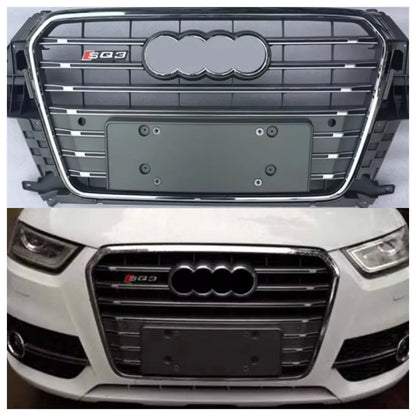 Chrome Bumper Grille Fit for AD Q3 RSQ3 SQ3 2013-2015 Grill grille Grey Body