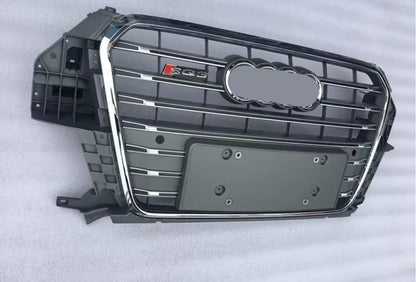 Chrome Bumper Grille Fit for AD Q3 RSQ3 SQ3 2013-2015 Grill grille Grey Body