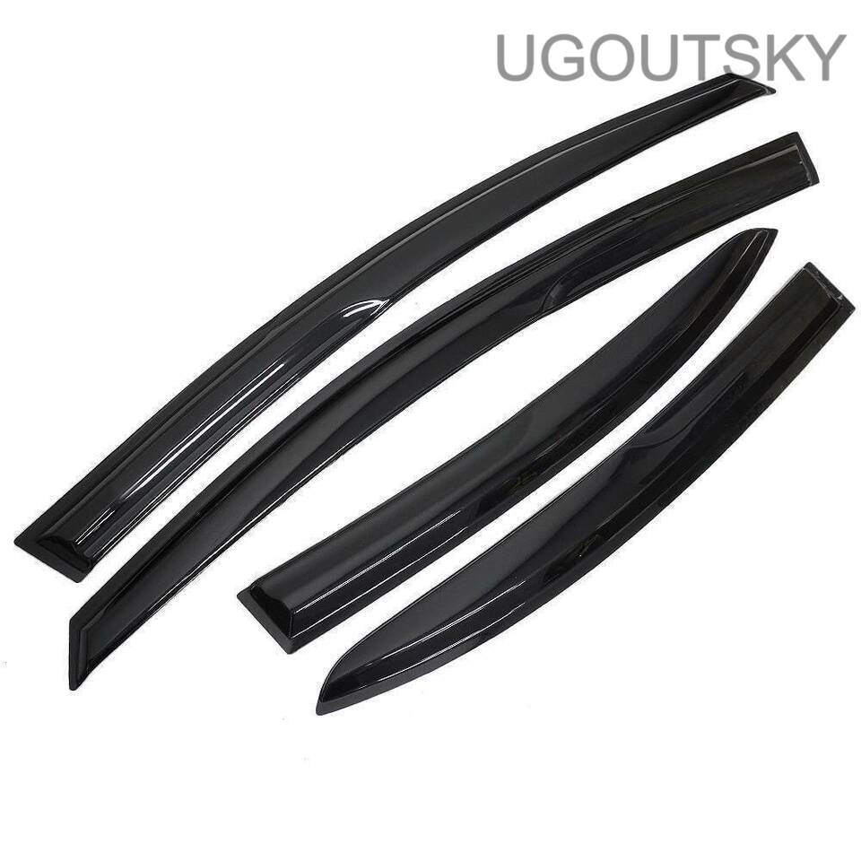UGOUTSKY Window rain guards For 1993-2011 2012 Ford Ranger Extended 4pc Window Visor Wind Sun Rain Deflector