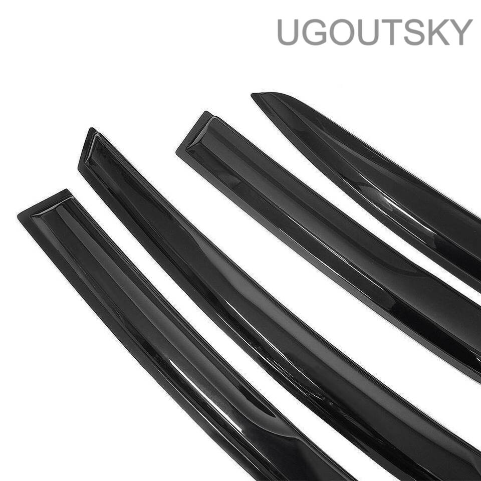 UGOUTSKY Window rain guards For 1993-2011 2012 Ford Ranger Extended 4pc Window Visor Wind Sun Rain Deflector