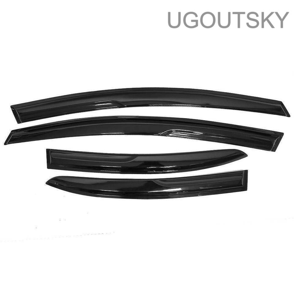 UGOUTSKY Window rain guards For 1993-2011 2012 Ford Ranger Extended 4pc Window Visor Wind Sun Rain Deflector