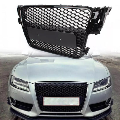 Bumper Grille Fit for  A5 2008-2012 Honeycomb Grille with Gloss Black Body No Emblem