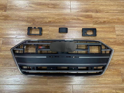 Chrome Front Bumper Grille Fit for AD A7/A7L/S7 2019-2024 Grill Grille Matte Black