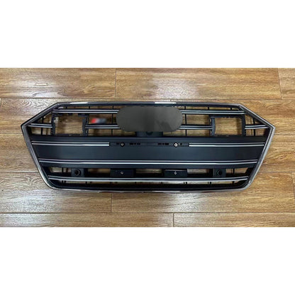 Chrome Front Bumper Grille Fit for AD A7/A7L/S7 2019-2024 Grill Grille Matte Black
