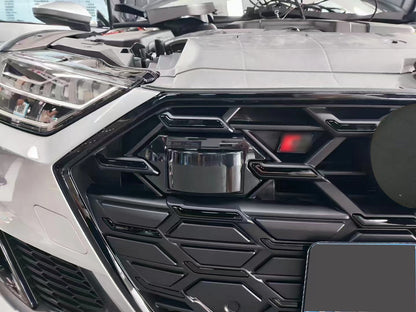 Front Bumper Grille Fit for AD A7/A7L/S7 2019-2024 Hexagon Style Grille Matte Black