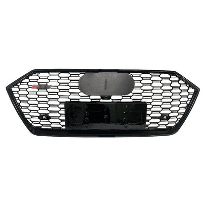 Front Bumper Grille Fit for AD A7/A7L/S7 2019-2024 Mesh Honeycomb Grille Gloss Black