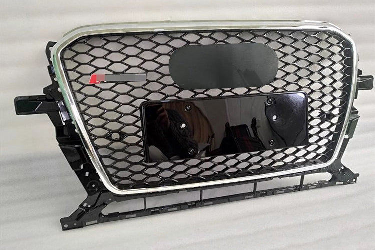 Chrome Bumper Grille Fit for AD Q5 RSQ5 2009-2012 Mesh Honeycomb Grille
