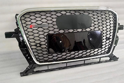 Chrome Bumper Grille Fit for AD Q5 RSQ5 2009-2012 Mesh Honeycomb Grille