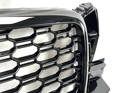 Chrome Bumper Grille Fit for AD Q5 RSQ5 2009-2012 Mesh Honeycomb Grille