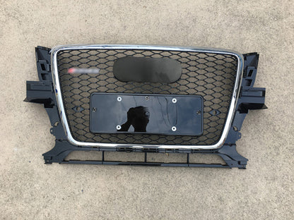 Chrome Bumper Grille Fit for AD Q5 RSQ5 2009-2012 Mesh Honeycomb Grille