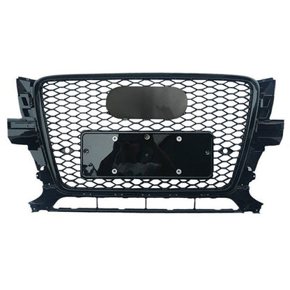 Front Bumper Grille Fit for AD Q5 RSQ5 2009-2012 Mesh Honeycomb Grille Gloss Black