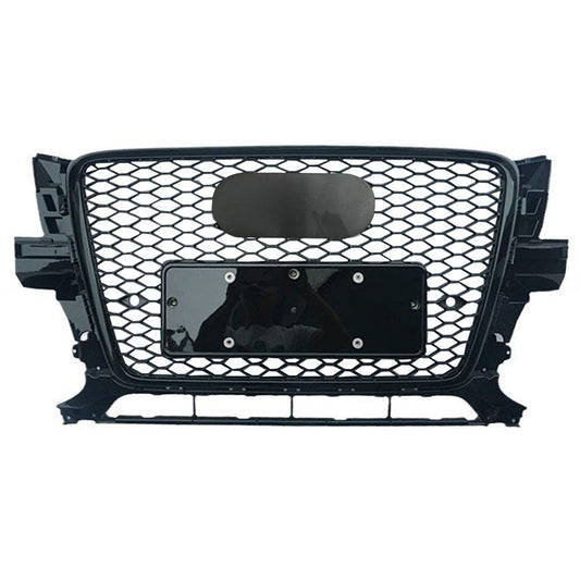 Front Bumper Grille Fit for AD Q5 RSQ5 2009-2012 Mesh Honeycomb Grille Gloss Black