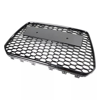 Bumper Grille Fit for A D A5 2013-2016 Honeycomb Grille with Gloss Black Body No Emblem