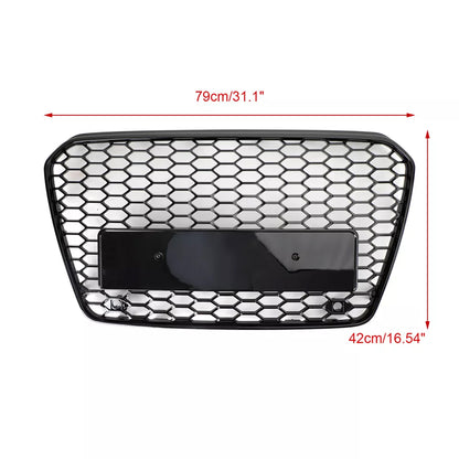 Bumper Grille Fit for A D A5 2013-2016 Honeycomb Grille with Gloss Black Body No Emblem