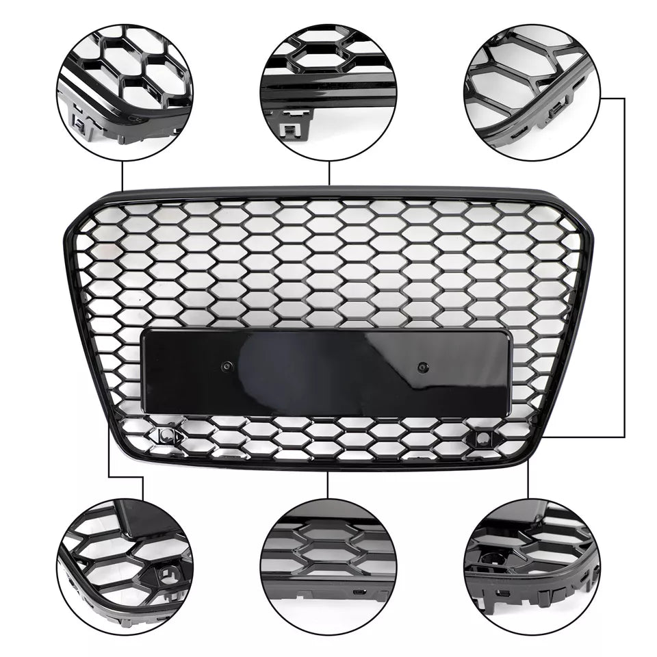 For A5 RS5 S5 2012-2016 Front Bumper Honeycomb Grille Mesh Grille