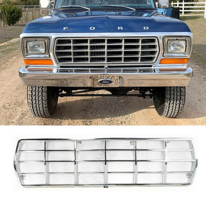 Grille For 78-79 Ford F-150 Bronco Chrome Plastic