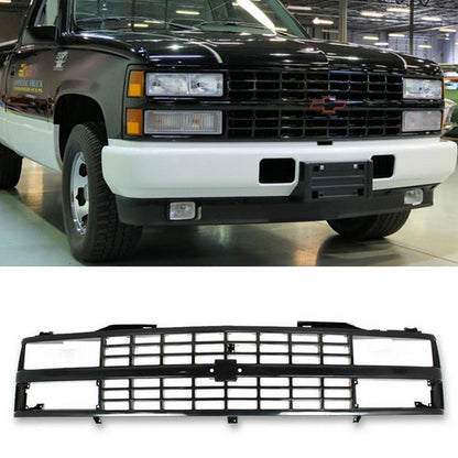 Grille For 88-93 Chevrolet C1500 K1500 Black Plastic