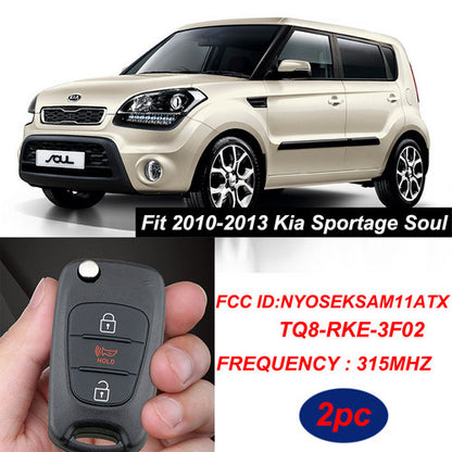 2PC Remote Car Key Fob Replacement FIT Kia 2010-2013 NYOSEKSAM11ATX TQ8-RKE-3F02