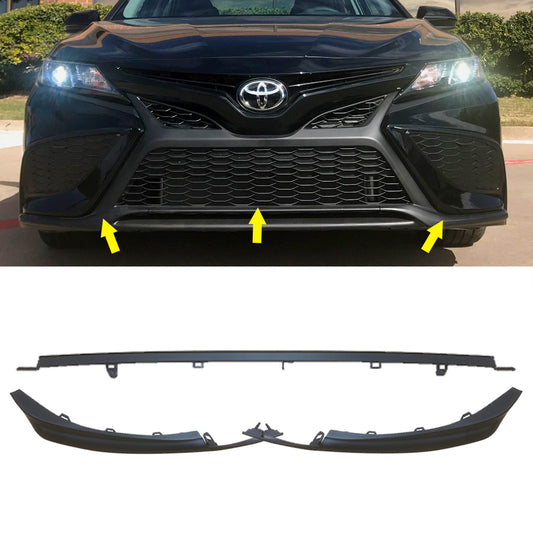 5PCS For 2021 2022 TOYOTA Camry SE XSE Lower Grille Molding Trim Foglight Cover
