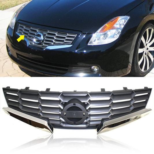 Grille 2008 For Nissan Altima Chrome Lower Bars 2-Door Coupe And Black