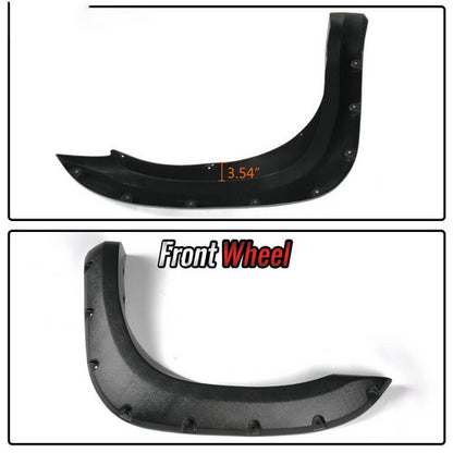 Pocket Rivet Style Fender Flares Textured Black Fit For 2004-2015 Nissan Titan