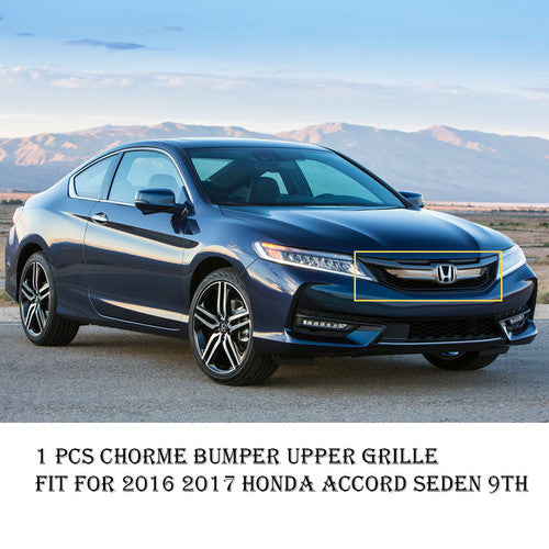 Front Grille Grill Honeycomb Style Fit 2016 2017 Honda Accord Seden 9th Sport