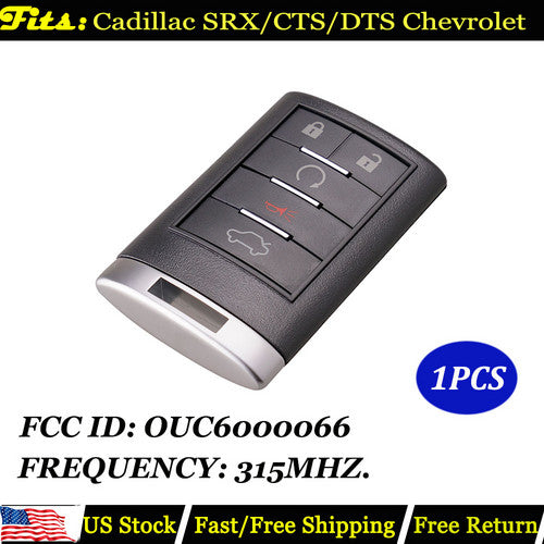 Fit 2006-2013 Cadillac Chevrolet Remote Car Key Fob OUC6000066 Replacement