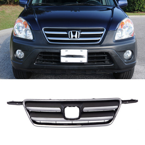 New Front Bumper Grille Chrome&Gray For 2005-2006 Honda CRV