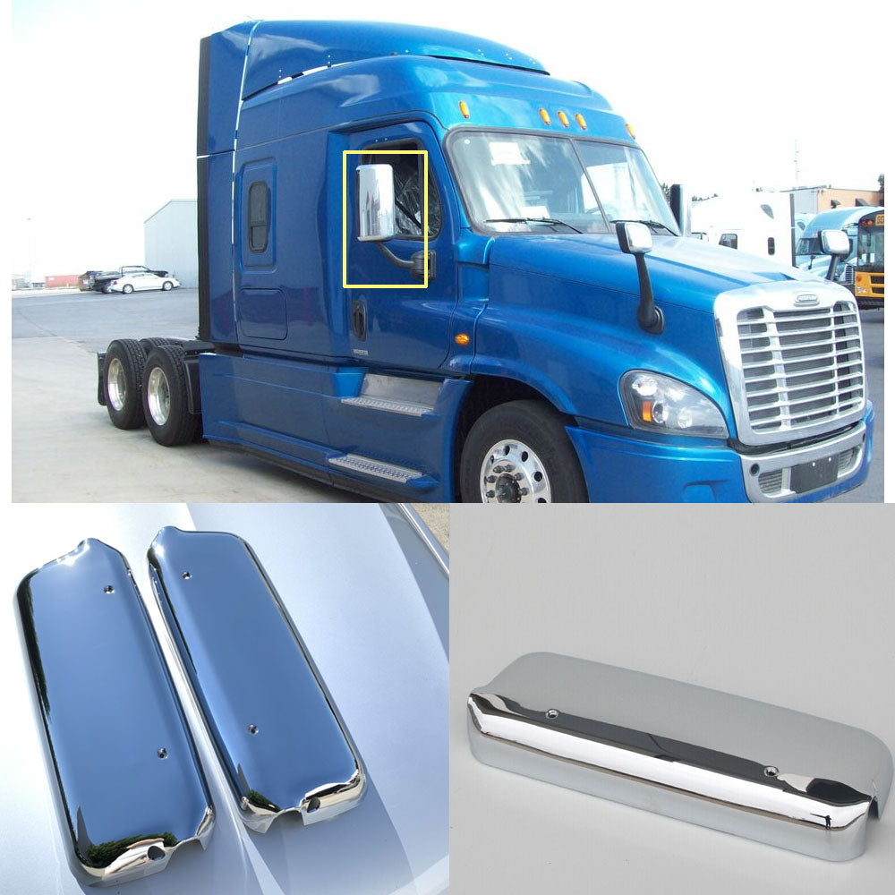 Fit 2005-2015 Freightliner Columbia Century Chrome Mirror Cover Trim W/CBR Hole