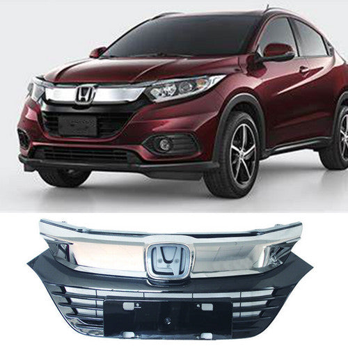 Chrome Radiator Grille Grill For 2019 2020 Honda HRV HR-V Front Hood OE Style