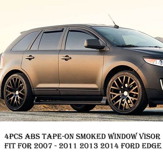 For 2007-2013 2014 Ford Edge Window Visor Vent Sun Rain Guard Deflector Smoked