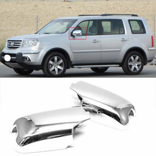 For 2009 - 2013 2014 2015 HONDA PILOT Chrome Mirror lCover W/ Turn Signal Cut Out