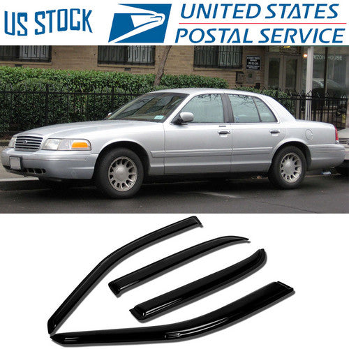 Fit 2002-2011 Ford Crown Victoria LWB Smoked Window Visor Wind/Rain Guard 4PCS