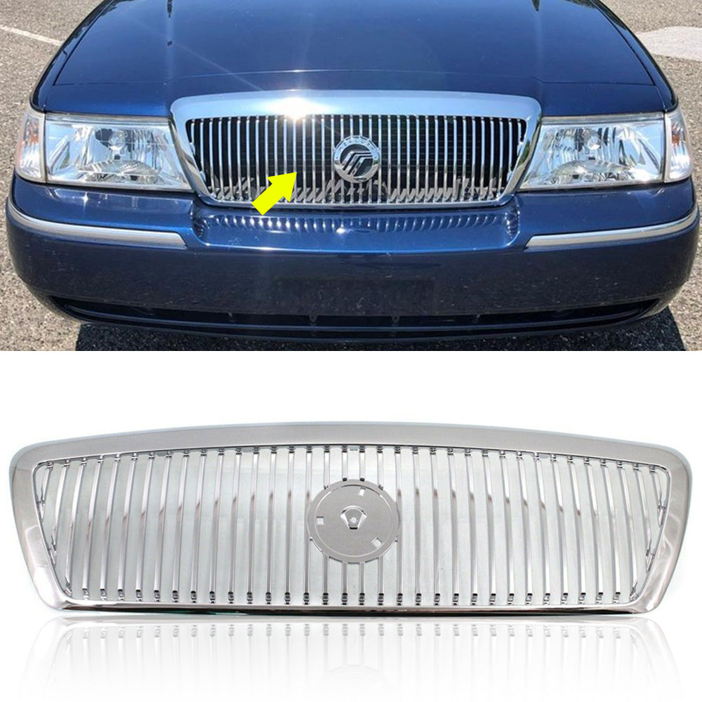 FOR 2003-2005 MERCURY GRAND MARQUIS FRONT BUMPER GRILL GRILLE CHROME NEW