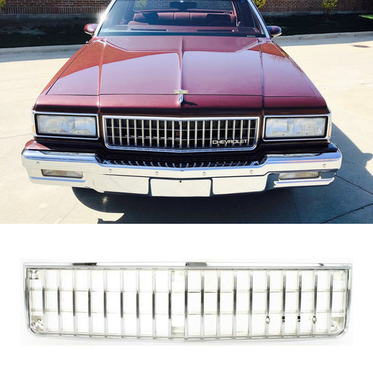 Front bumper Grille Chrome Grill For 1986-1990 Chevy Caprice Impala