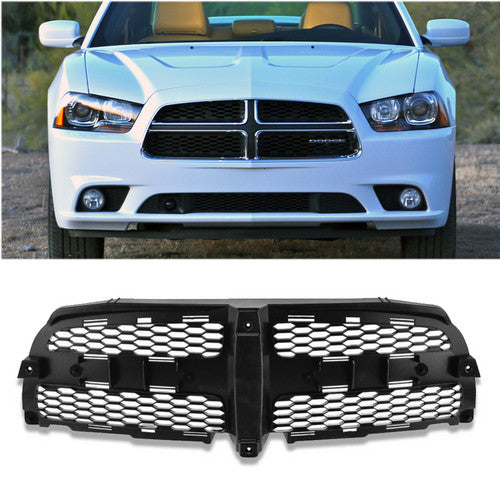 New Front Black Grill Grille Honeycomb Insert For 2011 12 13 2014 Dodge Charger