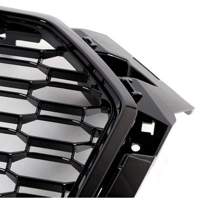 Fit 2017-2019 Audi A4/S4 B9 RS4 Grille Mesh Gloss Black Honeycomb Grill Grille