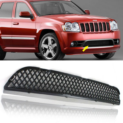 Bumper Grille For 2006-2010 Jeep Grand Cherokee Center Textured Black Plastic