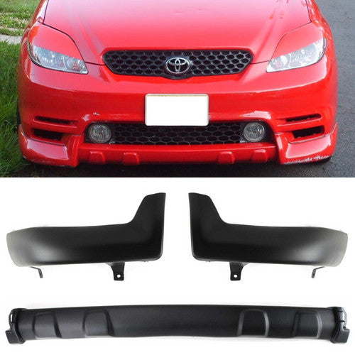Front Valance Set For 2003-2004 Toyota Matrix Primed 2 Pc Lower Spoiler
