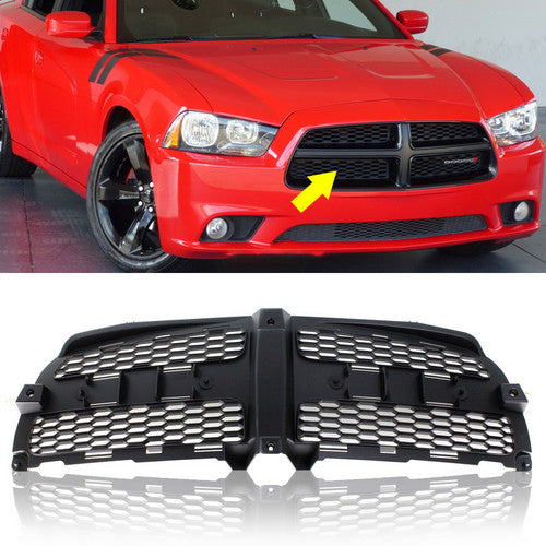 Front bumper Grille Insert For 2011-2014 Dodge Charger Textured Black