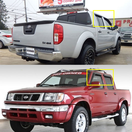 Rain Deflector Window Visors Fit 2005 2006 2007-2016 Nissan Frontier CrewCab