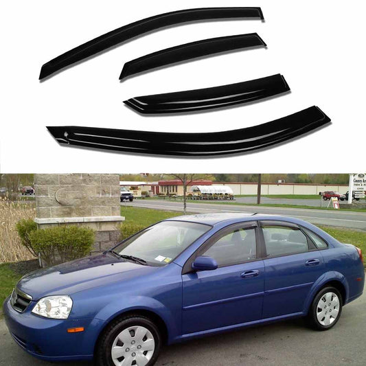 4PC Window Visors Deflectors Rain Guard Fit 2004-2007 2008 Suzuki Forenza Sedan