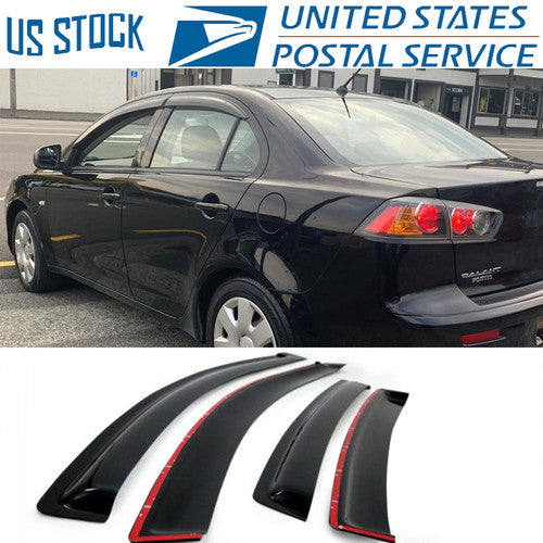 For 2004-2010 Mitsubishi Galant Smoke Tint Window Visor Sun Wind/Rain Deflector