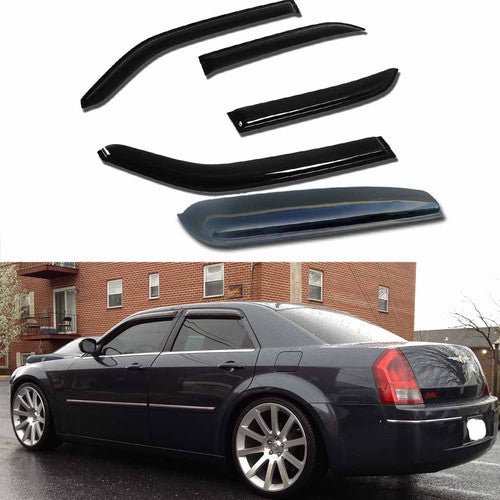 For 05-10 Chrysler 300/Magnum Smoke Shade Window Visors Sunroof Moon Roof Guard