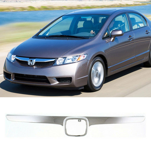 Chrome Front Bumper Grille Grill Trim For 2006 2007 2008 Honda Civic Sedan