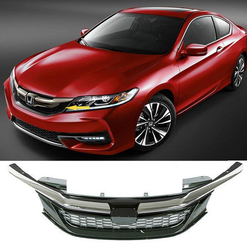 Front Grille Grill Honeycomb Style Fit 2016 2017 Honda Accord Seden 9th Sport