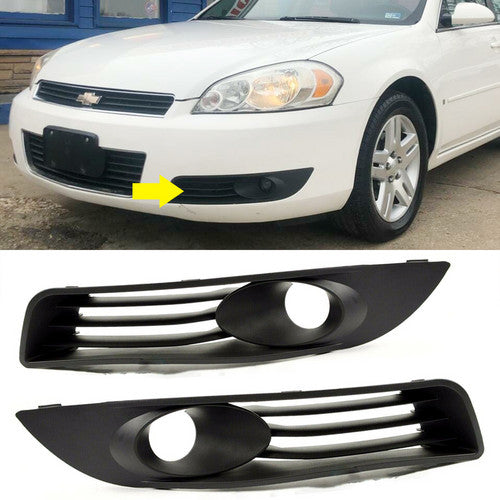 NEW FRONT BUMPER FOG LIGHT BEZELS GRILLES SET LH RH FOR 2006-2013 CHEVY IMPALA