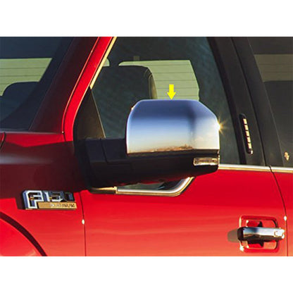 For 2015 2016 2017 FORD F150 F-150 Top half Premium Chrome Mirror Cover 2PCS