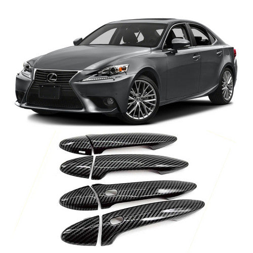Carbon Fiber Print Door Handle Cover Fit 2006-2013 LEXUS IS250 IS350 ISF Sedan